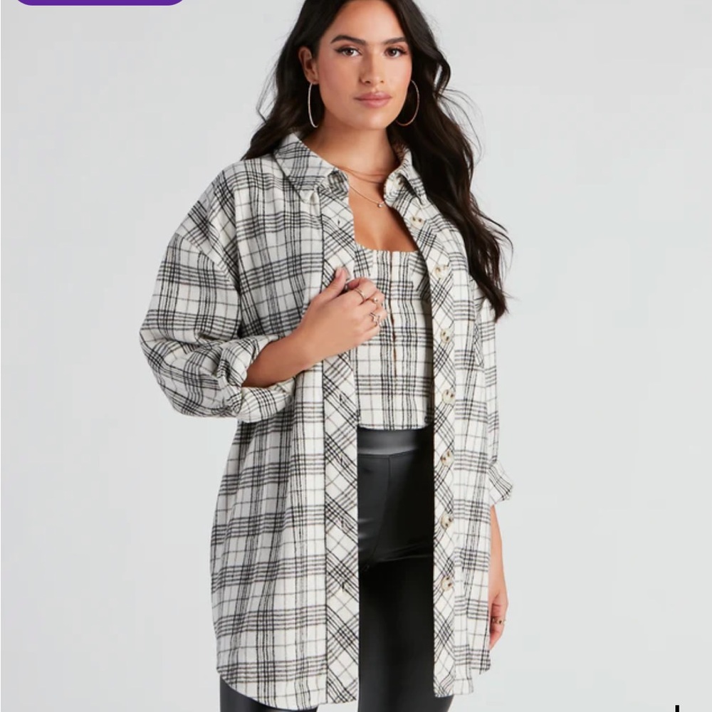 Windsor boutique plaid flannel shacket